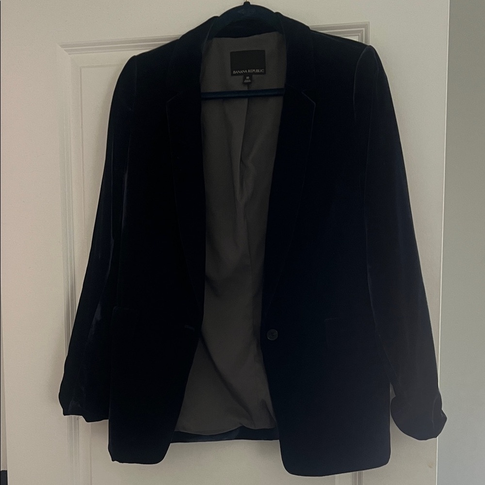 Banana Republic Midnight Velvet Blazer